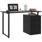 47" Computer Desk with File Drawers - Black