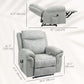 Manual Massage Recliner with Side Pockets - Grey