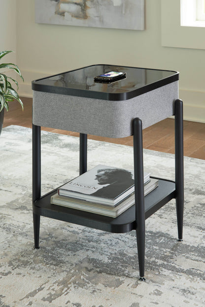 Jorvalee - Gray / Black - Accent Table with Speaker - Forward Furniture