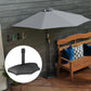 28 lbs Concrete Half Patio Umbrella Base Stand, Patio Umbrella Stand for 1.26"/1.34"/1.5" Umbrella Poles, Half Umbrella Base for Outdoor, Lawn, Poolside, Black
