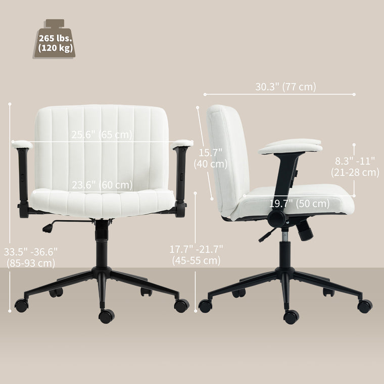Criss Cross Office Chair with Armrests and Wheels