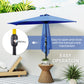 9ft Deep Blue Half Round Umbrella with 5 Ribs