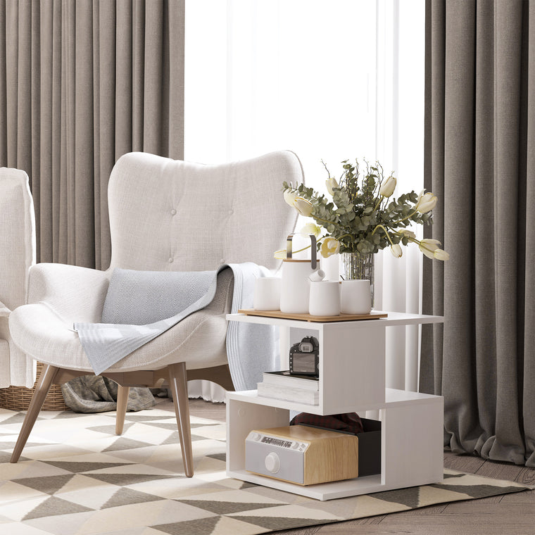 Slim Nightstand for Small Spaces - White
