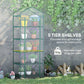 5 Tier Mini Greenhouse, Portable Outdoor Flower Stand with Shelf Clips, Indoor Greenhouse with Steel Frame, Transparent, 27.25" x 19.25" x 76", Clear
