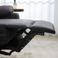 2 Seater Reclining Chair, Loveseat Recliner Sofa with Footrest and Split Backrest, Dark Grey