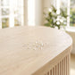 Fluted Sideboard Buffet Cabinet, 55" Modern Coffee Bar Cabinet with Sliding Doors and Adjustable Shelves, Natural