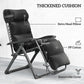 2pcs Reclining Zero Gravity Chair with Adjustable Backrest, Folding Garden Sun Lounger with Removable Cushion, Grey