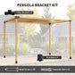 8PCS Pergola Kit, Pergola Brackets with 3-Way & 4-Way Corner Brackets for 4"x4" (Actual 3.6"x3.6") Lumber