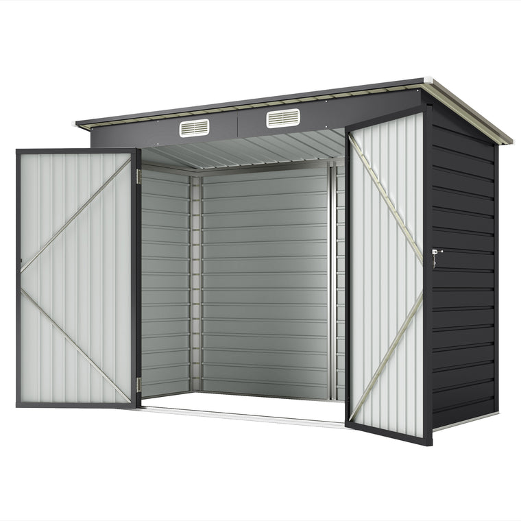 8' x 4' Storage Shed with Double Doors and Vents