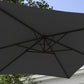 3(m) patio offset umbrella, with Cross Base - Dark Grey