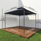 10' x 10' Gazebo, Soft Top Outdoor Gazebo with 2-Tier Roof, Metal Frame, Navy Blue