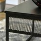 Coffee Table Set of 2, Industrial Nesting Tables, Square Coffee Table and Narrow Sofa Side Table for Living Room