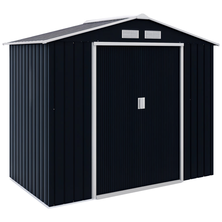 7' x 4' x 6' Metal Garden Shed with Double Doors