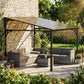 11' x 10' Outdoor Pergola, Wall Mounted Hardtop Lean-to Gazebo with Polycarbonate Roof and Metal-Aluminium Frame