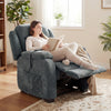 Massage Recliner Chair, Power Recliner with Quiet Brushless Motor, Remote, Pockets, 2 Memory Positions, Dark Grey