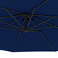 10' Deluxe Patio Umbrella, Outdoor Market Parasol, Banana Hanging Offset Sunshade with Crank, Cross Base, Navy Blue