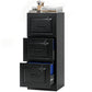 3 Drawer File Cabinet with Lock, Vertical Filing Cabinet with Adjustable Hanging Bars for A4 and Letter Size, Black