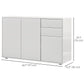 Kitchen Sideboard Storage Cabinet, Modern Coffee Bar with Push-Open Design and 2 Drawers for Living Room, White