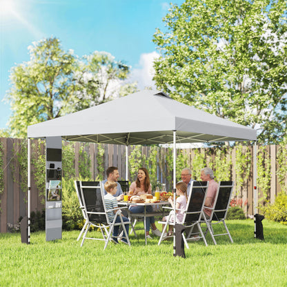 9.6' x 9.6' Pop-Up Canopy Tent with Sandbags & Wheeled Bag