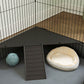 Guinea Pig Cage with Removable Top, 2 Separate Area, Waterproof Bottom Liner, Ramp, Perch, for Rabbits, Hedgehogs