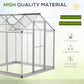 6' x 6' x 6.4' Walk-in Garden Greenhouse Polycarbonate Panels Plants Flower Growth Shed Cold Frame Outdoor Portable Warm House