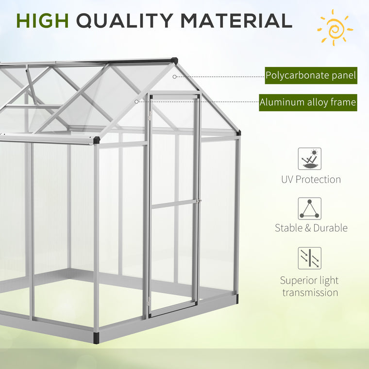 6' x 6' x 6.4' Portable Polycarbonate Greenhouse