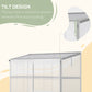 Aluminum Cold Frame Greenhouse, Raised Planter Bed Protection with Openable Top and 2 Shelves for Outdoor Indoor