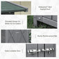 Garden Storage Shed Asphalt Roof Wooden Timber Double Door Utility Storage House with Shelf, Green and Grey