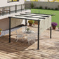 Metal Pergola, Outdoor Pergola with Retractable Canopy, for Garden, Patio, Backyard, Deck