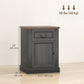 Side Table Set of 2, End Tables with Drawer and Cabinet, Nightstands for Small Spaces, Living Room, Black