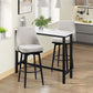 Extra Tall Bar Stools Set of 2, Modern 360° Swivel Barstools, Dining Room Chairs with Steel Legs Footrest, Cream White