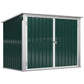 6x3 ft Garbage Can Shed, Horizontal Garbage Can Organizer with Double Door and Lid Rubbish Cover, for 2 Trash Cans, Green
