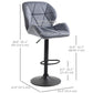 Adjustable Swivel Bar Stools Set of 2 - Grey