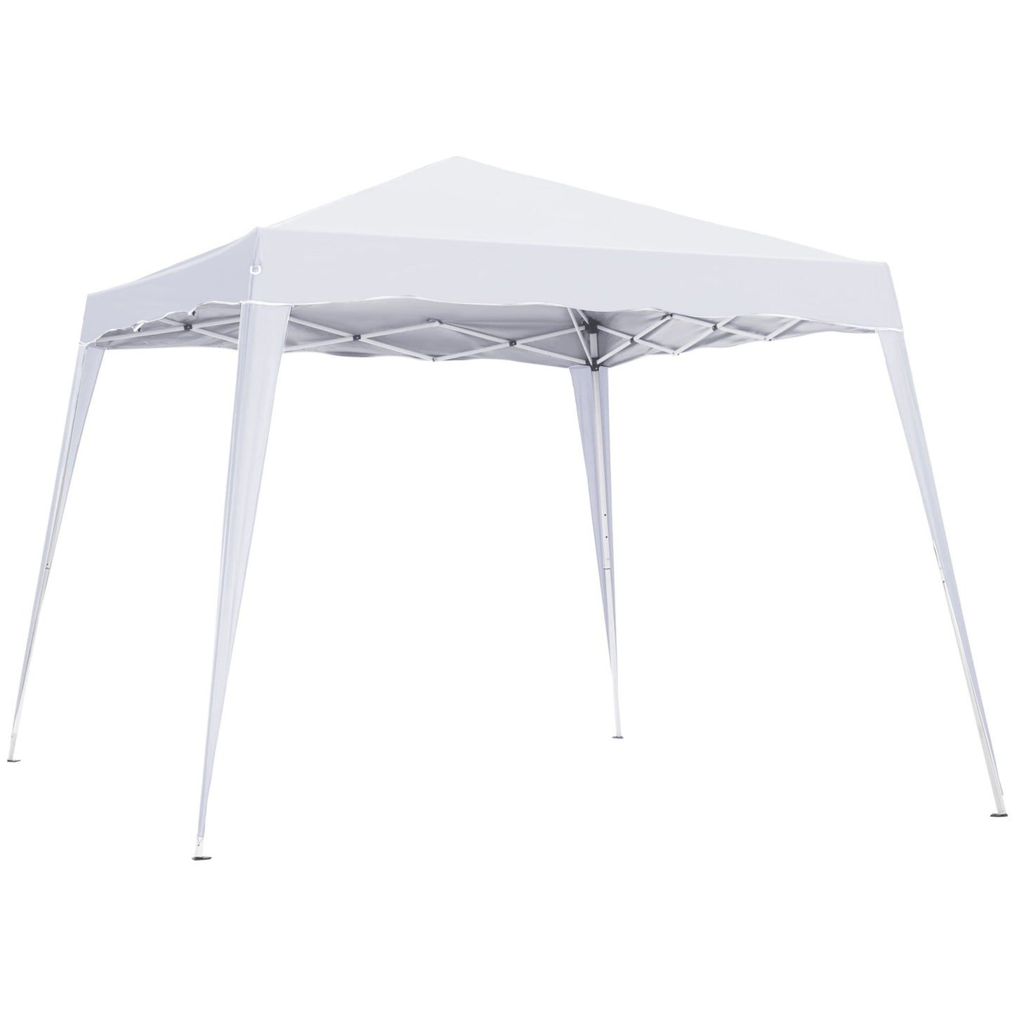 8' x 8' Pop Up Canopy, Outdoor Foldable Tent, Portable Canopy Tent with Carrying Bag for Camping, Party, Picnic, White