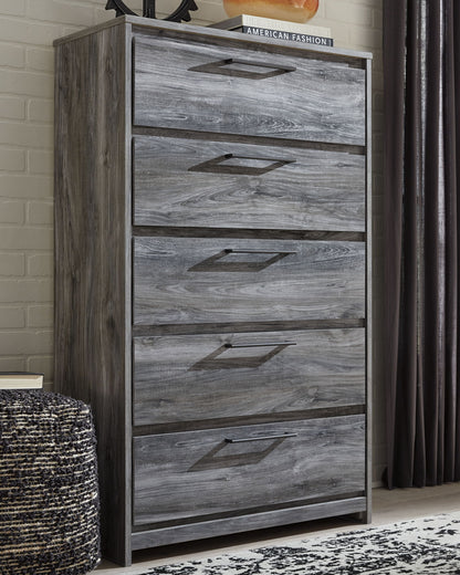 Baystorm - Five Drawer Chest - Gray