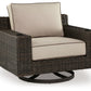 Coastline Bay - Brown - Swivel Lounge W/ Cushion