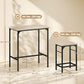3-Piece Dining Table Set for 2, Bar Table and 2 Stools for Kitchen, Living Room, Dining Room, Small Space, Natural Wood