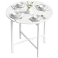 Drop Leaf Table, Folding Dining Table for Small Spaces 80 cm, White