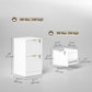 2-Drawer Lockable Filing Cabinet - White