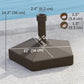 Patio Umbrella Base Holder, Heavy Duty Outdoor Umbrella Stand Base, Poolside, Brown