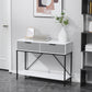 Modern Console Table with 2 Drawers, 2 Tier Entryway Table with storage Shelf, Narrow Sofa Table for Living Room, Hallway, White