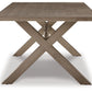 Beach Front - Beige - Rect Dining Table W/Umb Opt