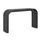 Vintage Farmhouse Console Table with Curved Edge and Distressed Wood Grain, Sturdy Sofa Table for Entryway, 52" L x 12" W x 31" H, Black