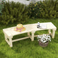Wooden Outdoor Bench, Wrap Around Tree Bench with Slatted Seat for Yard, Garden, Deck, Lawn, Natural