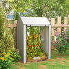 Mini Greenhouse with 4 Wire Shelves, Portable Tomato Greenhouse with Roll Up Door, 39.4