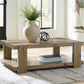 Flangren - Rectangular Cocktail Table - Light Brown
