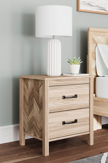 Battelle - Tan - Two Drawer Night Stand - Forward Furniture