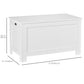 Large Storage Box Storage Trunk Cabinet Container with Lid and 2 Safety Hinges, White