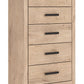 Sanginlane - Tan - Five Drawer Chest