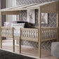 Wrenalyn - White / Brown / Beige - Twin Loft Bed With Roof Panels